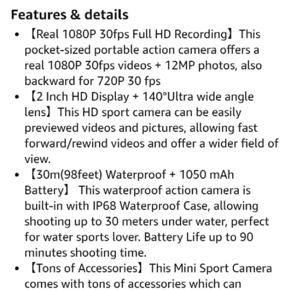 EM5000 Action Camera - Picture 7 of 8